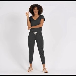 Vuori All Day Charcoal Jumpsuit Romper